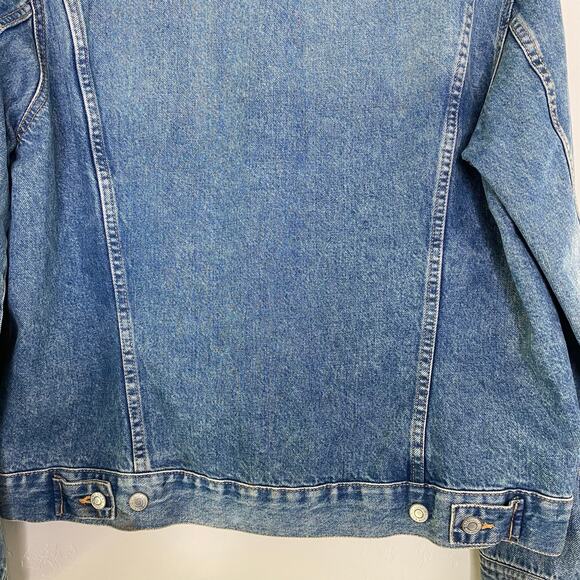H&M Men's Medium Wash 100% Cotton Denim Jacket Size Large - Picture 7 of 9